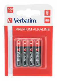 Verbatim Alkaline AAA batteri (LR3) 1,5V  4 stk. pr. pakke